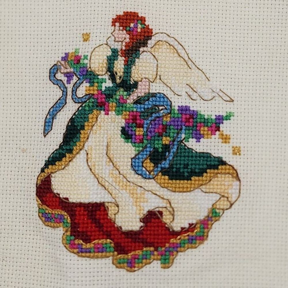 Set of 6 Mystical Angels completed cross stitch - Picture 5 of 15